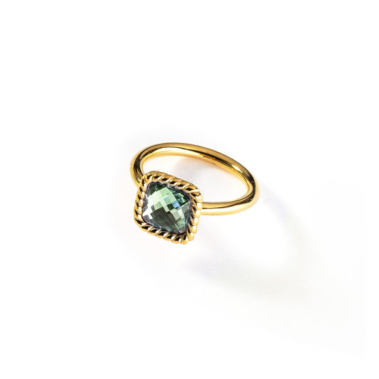 Gold ring with gemstone, AN JEWELS JEWELRY Mod. AL.RMW07GGR-7, elegant and stylish accessory for any outfit.