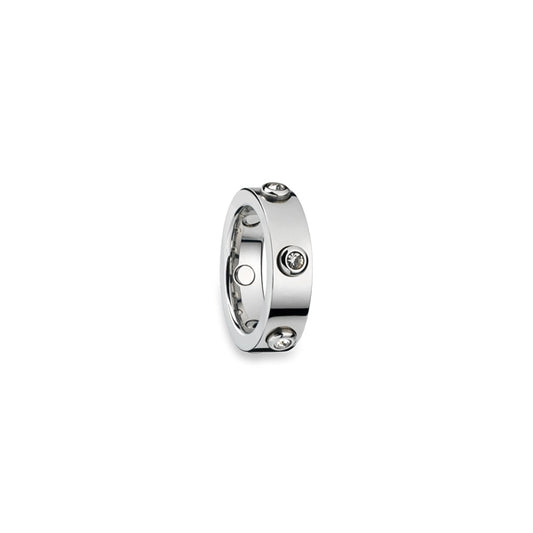 Alt Tag: AN JEWELS JEWELRY Mod. AL.RWH01SC-9 silver ring with diamonds