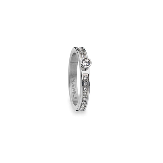 AN JEWELS JEWELRY Mod. AR.R1NS01SC-7 silver ring with diamonds