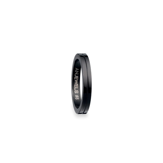AN JEWELS JEWELRY Mod. AR.R1NS08BK-7 black ring product image