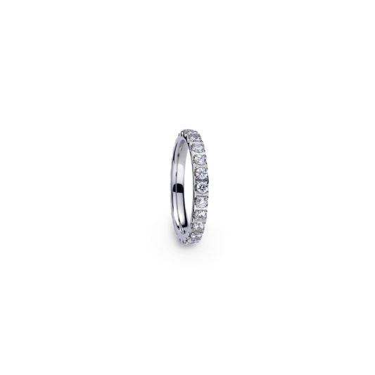 AN JEWELS JEWELRY Mod. AR.R1NS10SCZ-9 silver ring with diamonds