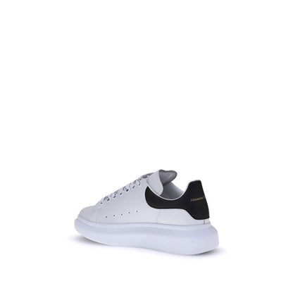 Alexander McQueen White Calf Leather Bos Taurus Platform Sneakers with logoed heel and platform sole