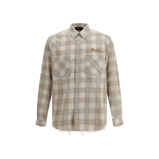 Amiri Plaid flannel Shirt AM-AMSTFL1015LIGHTCAMEL-L