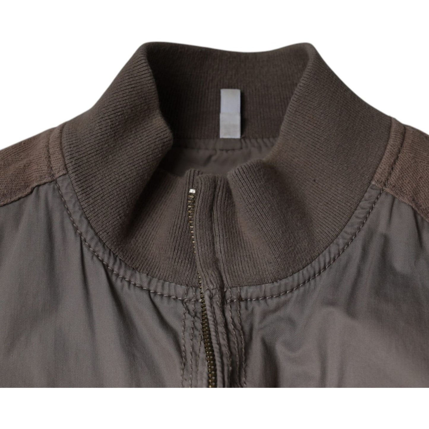 Armani Jeans Brown Cotton Full Zip Bomber Logo Jacket JKT4078-48