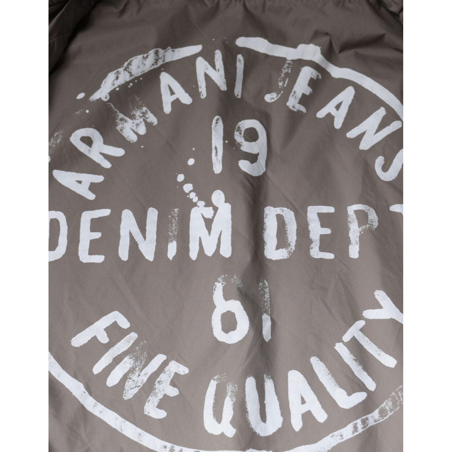 Armani Jeans Brown Cotton Full Zip Bomber Logo Jacket JKT4078-48
