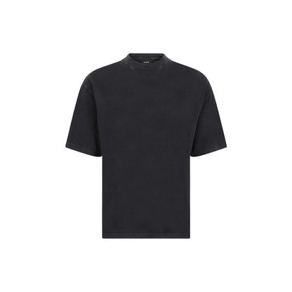 Axel Arigato Gray Cotton T-Shirt with oversized fit and logo details, 100% cotton, AW25, made in Portugal.