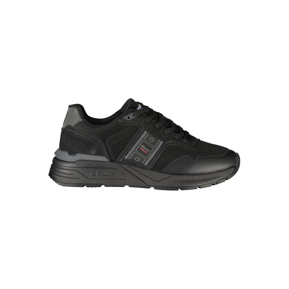 Blauer Black Polyester Mens Sneaker with sleek design and logo, ideal for style-conscious urban explorers.