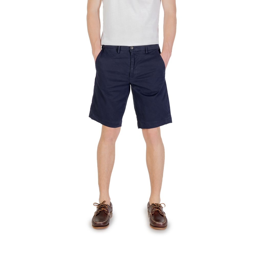 Borghese Blue Cotton Bermuda Shorts