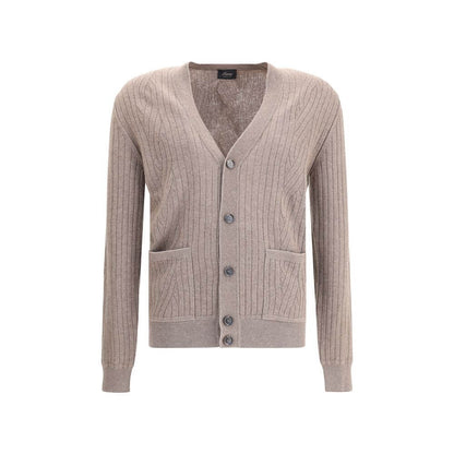 Brioni Brown Wool Cardigan