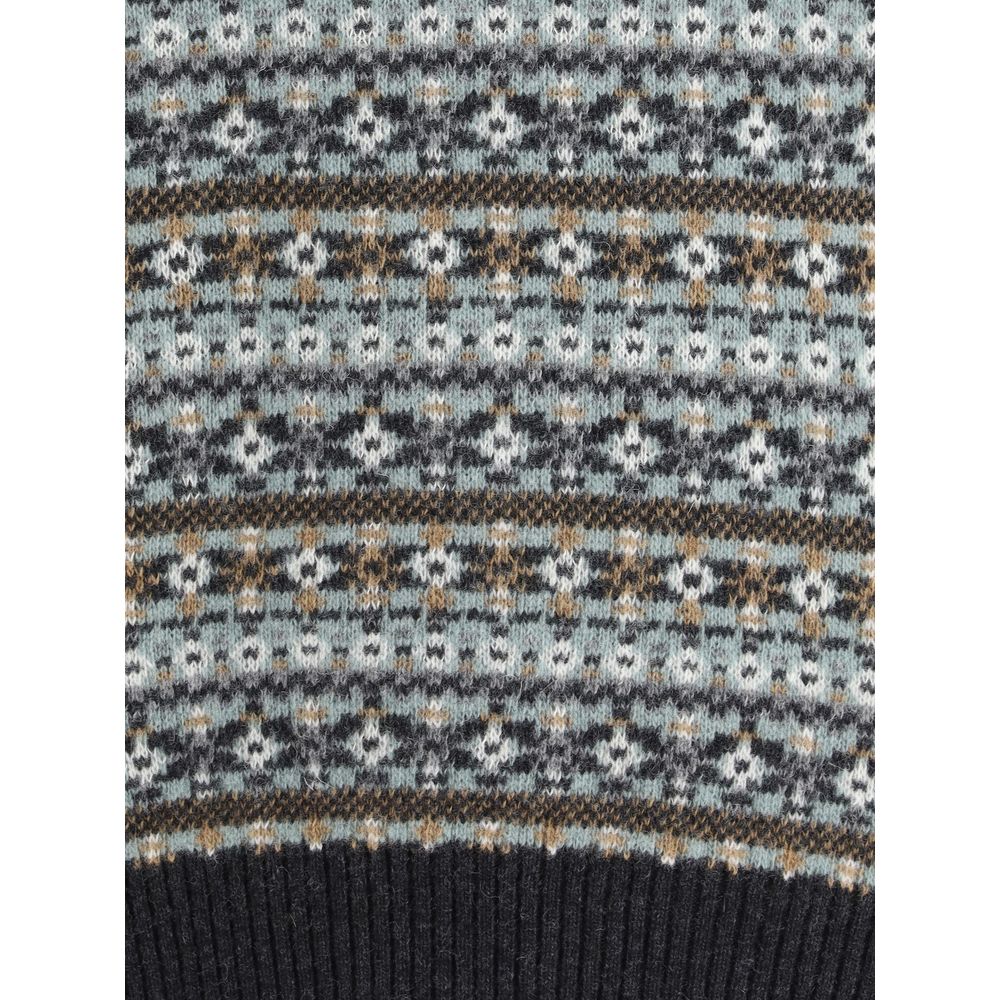 Brooksfield Multicolor Wool Sweatshirt