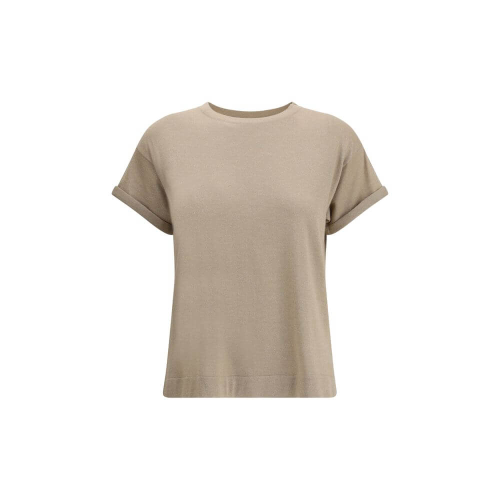 Brunello Cucinelli Beige Nylon T-Shirt