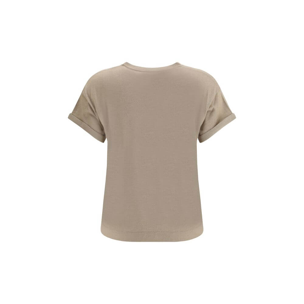 Brunello Cucinelli Beige Nylon T-Shirt
