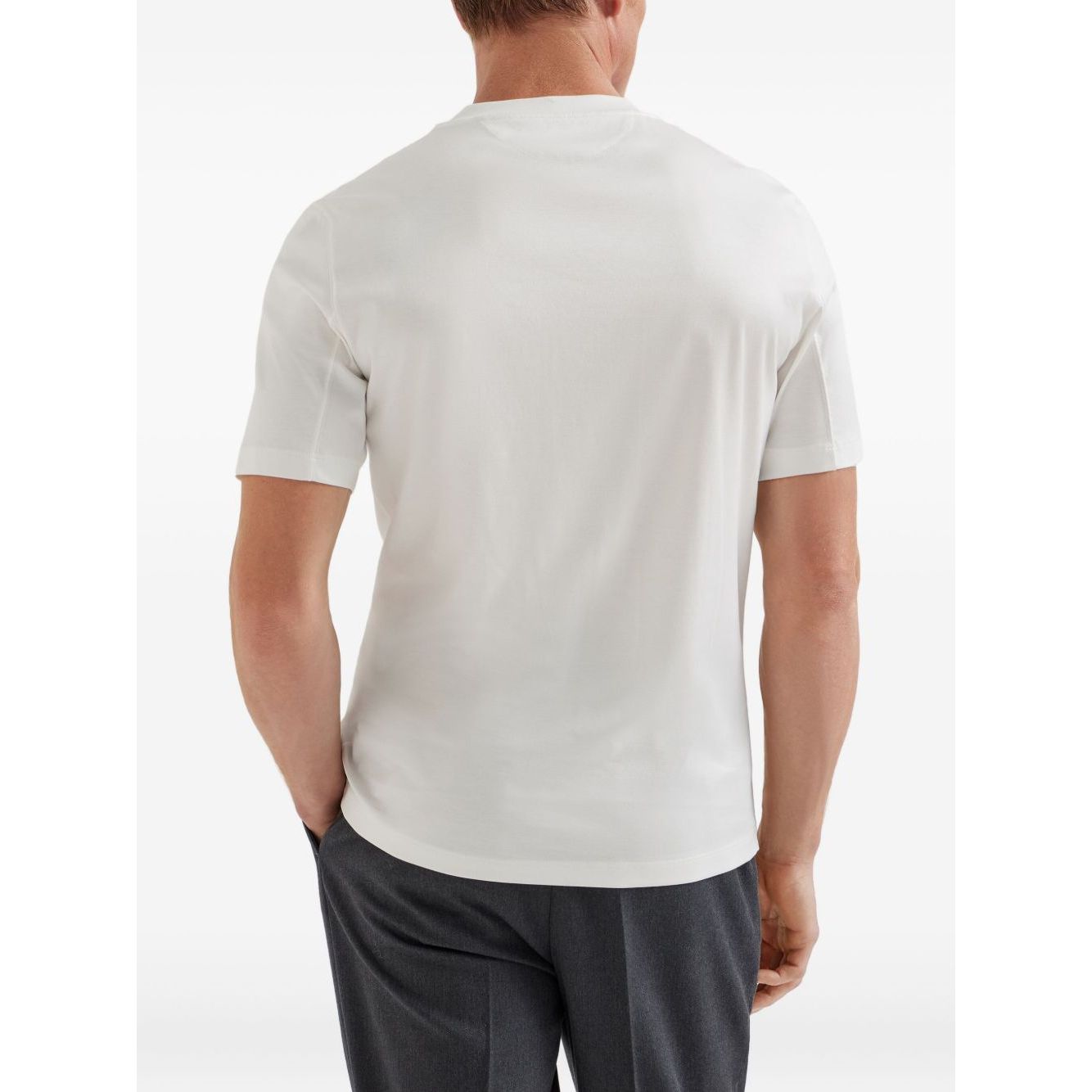 Brunello Cucinelli Cotton jersey crew neck T-shirt with logo