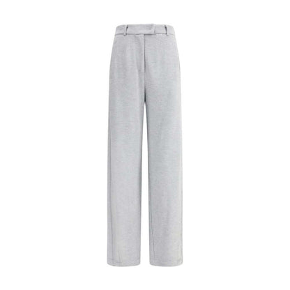 Brunello Cucinelli Gray Cotton Casual Pants with straight-leg silhouette, front zipper, and pockets, elegant sportswear for AW25.