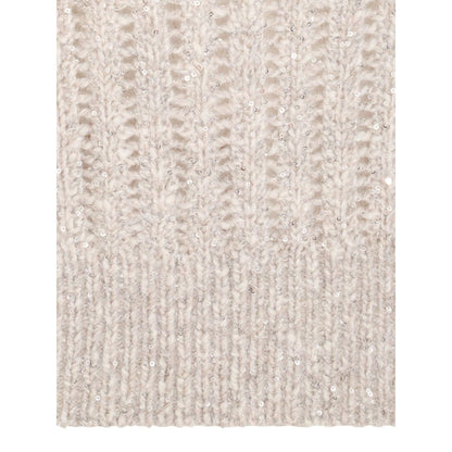 Brunello Cucinelli Natural Knitted Crewneck Vest Topwear