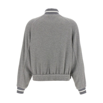 Brunello Cucinelli Ribbed-collar zip-up cardigan Topwear