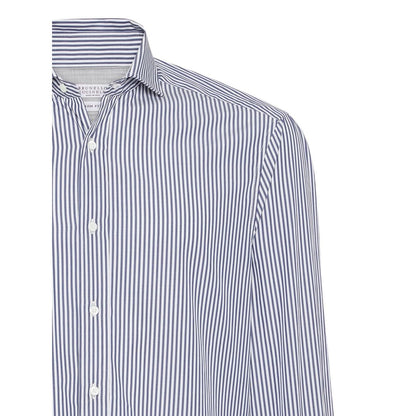 Brunello Cucinelli Shirts Blue Shirts