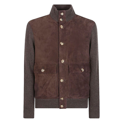 Brunello Cucinelli Suede and cashmere blouson jacket Jackets