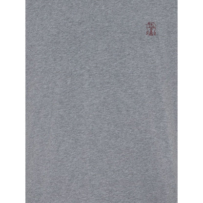 Brunello Cucinelli T-shirts and Polos Grey Topwear