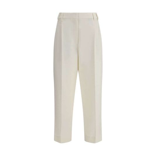 Brunello Cucinelli White Cotton Chino Pants