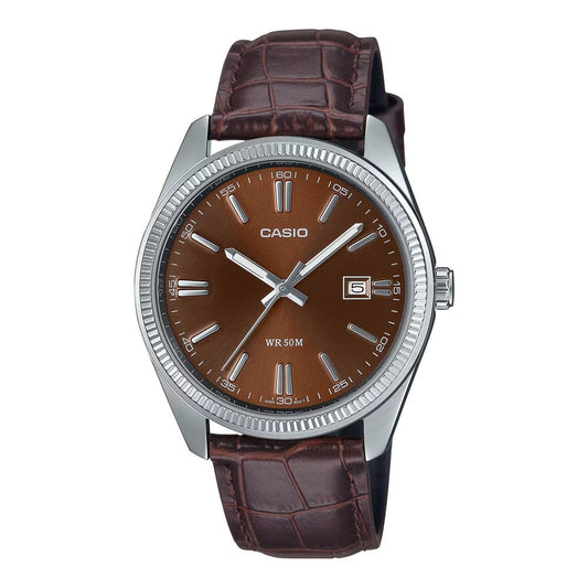 CASIO COLLECTION Mod. DATE. LEATHER - BRONZE