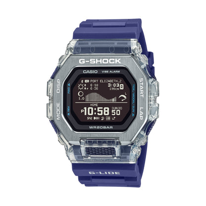 CASIO G-SHOCK Mod. G-LIDE sport wristwatch with 20 ATM water resistance, quartz movement, and multifunction dial in an official box.