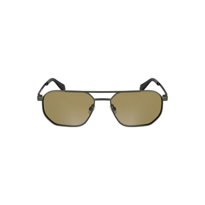 Calvin Klein Bronze Metal Men Sunglass with sleek metal frame and bold square lenses.