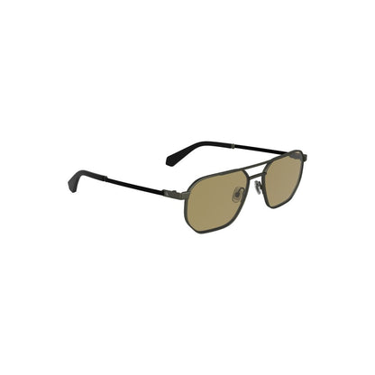 Calvin Klein Bronze Metal Men Sunglass with sleek square lenses and metal frame, embodying modern design and timeless elegance.