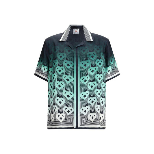 Casablanca Gradient Monogram short sleeve silk Shirt CA-MPF25SH00304MONOGRAMGR-S