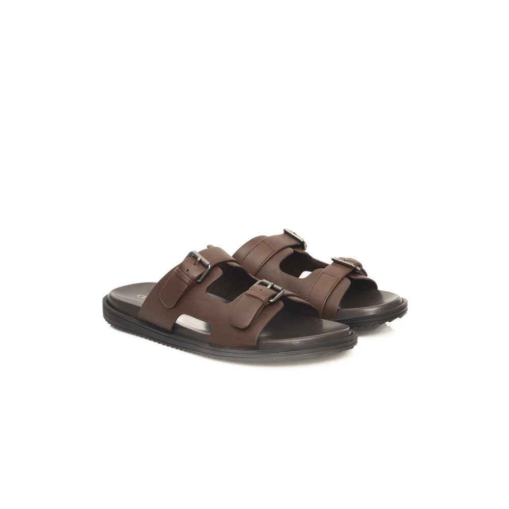 Cerruti 1881 Brown Cowhide Men Sandal