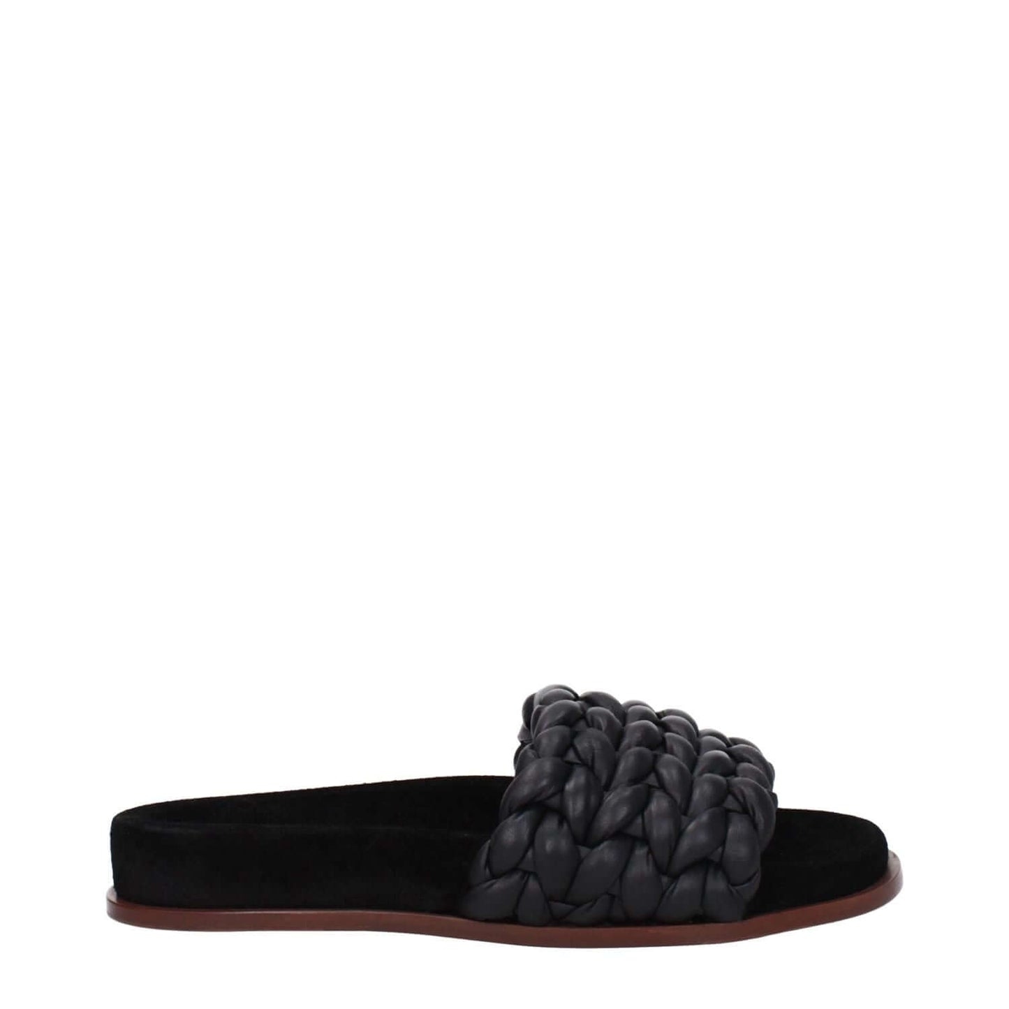 Chloé Black Leather Slippers