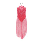 Conner Ives Piano Shawl Top with floral embroidery and fringe detailing, asymmetrical hem, off-shoulder silk design, SS23 collection.