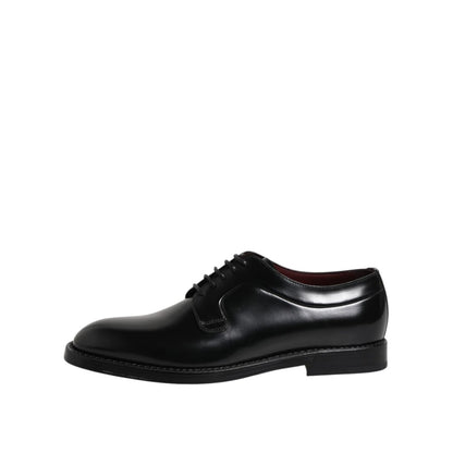 Dolce & Gabbana Black Calf Leather Lace Up Dress Derby Shoes