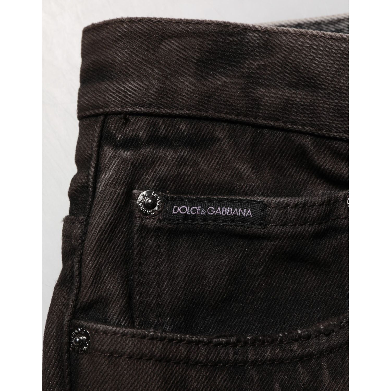 Dolce & Gabbana Black Cotton Tattered Denim Men Bermuda Short