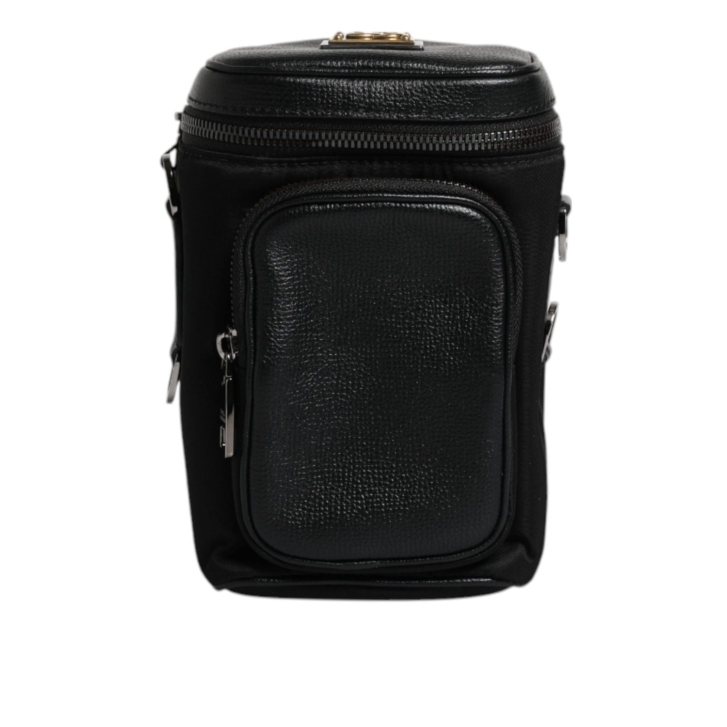 Dolce & Gabbana Black Leather Logo Purse Crossbody Camera Bag