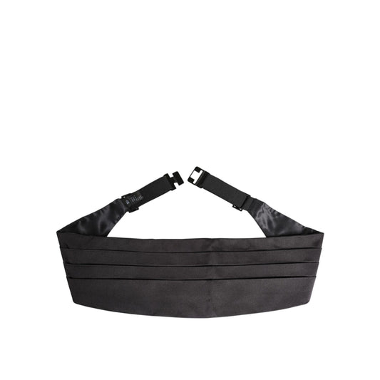 Dolce & Gabbana Black Men 100% Silk Belt Wide Waist Cummerbund BEL9454-54