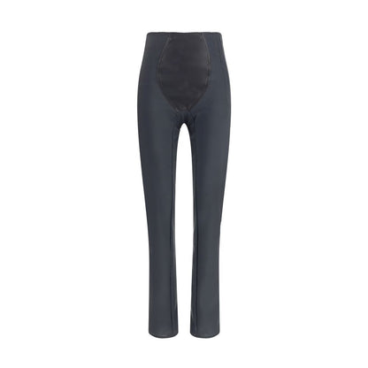 Dolce & Gabbana Black Nylon Athletic Pants with satin insert and elastic waistband for a snug fit.