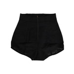 Dolce & Gabbana Black Nylon High Waist Short Panty Underwear, elegant design, front view, ideal for luxurious lingerie collection.