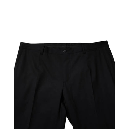 Dolce & Gabbana Black Wool Formal Dress Men Trousers Pants
