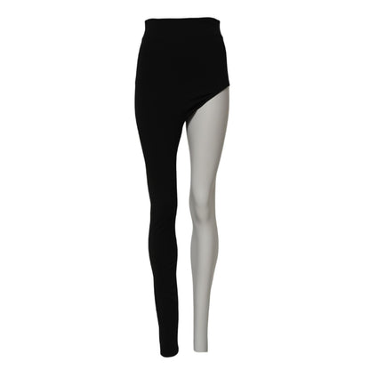 Dolce & Gabbana Black Wool High Waist Single Leg Pants