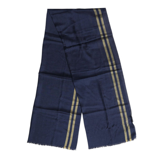 Dolce & Gabbana Blue Cashmere Neck Warmer Wrap Shawl Scarf MS7458