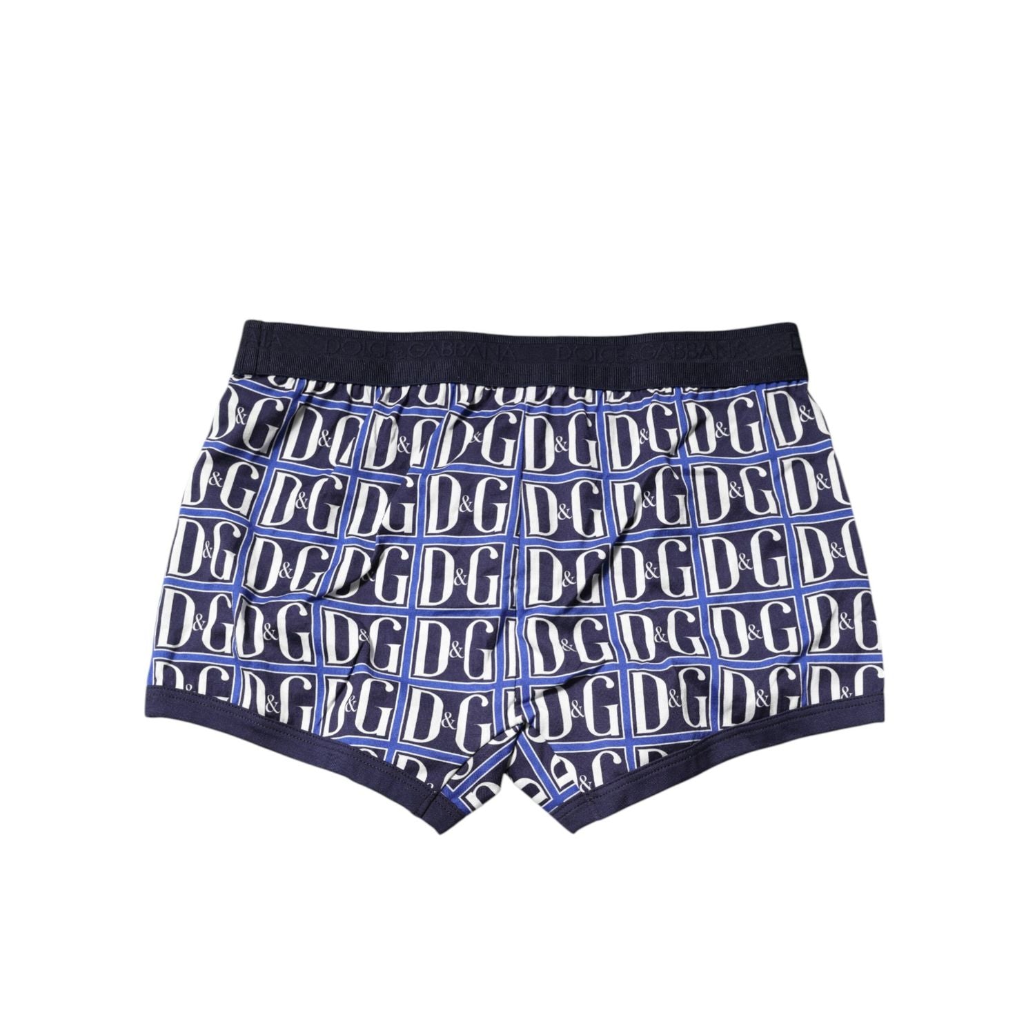 Dolce & Gabbana Blue Logo Print Regular Boxer Brief Underwear