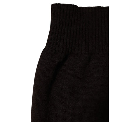 Dolce & Gabbana Brown Cashmere Knitted Neck Warmer Foulard Scarf