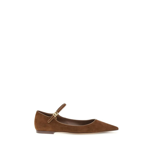 Dolce & Gabbana Brown Goatskin Ballet Flats