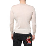 Dolce & Gabbana Beige Cashmere Button Down Cardigan Sweater TSH87069-44