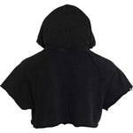 Dolce & Gabbana Black Cotton Hooded Short Sleeves Cropped T-shirt TSH86434-48