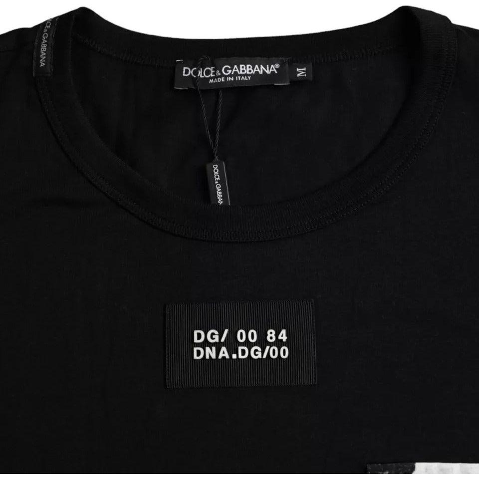 Dolce & Gabbana Black Cotton Pocket Short Sleeves Men T-shirt TSH86400-48