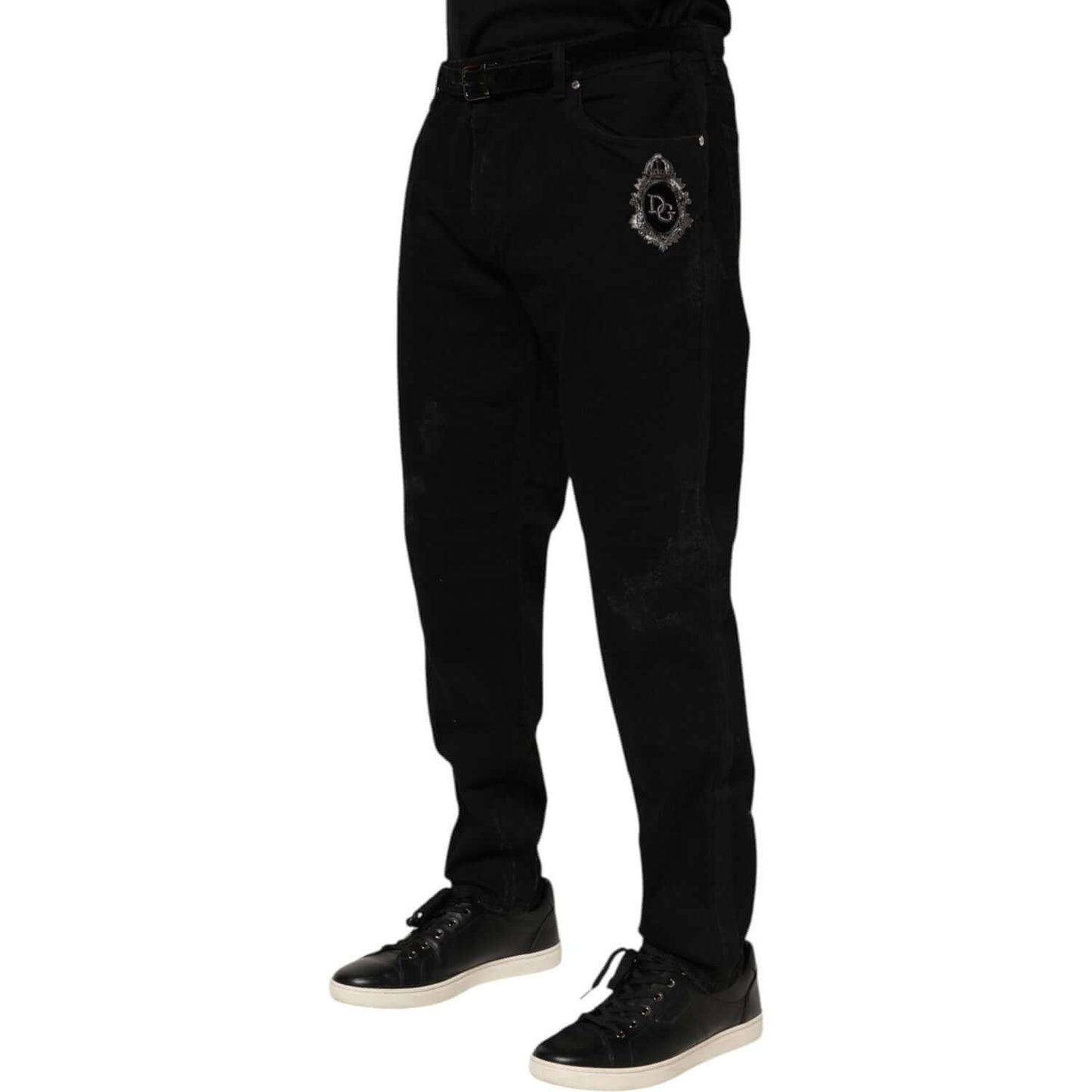Dolce & Gabbana Black Cotton Skinny Men Denim Jeans PAN76414-58