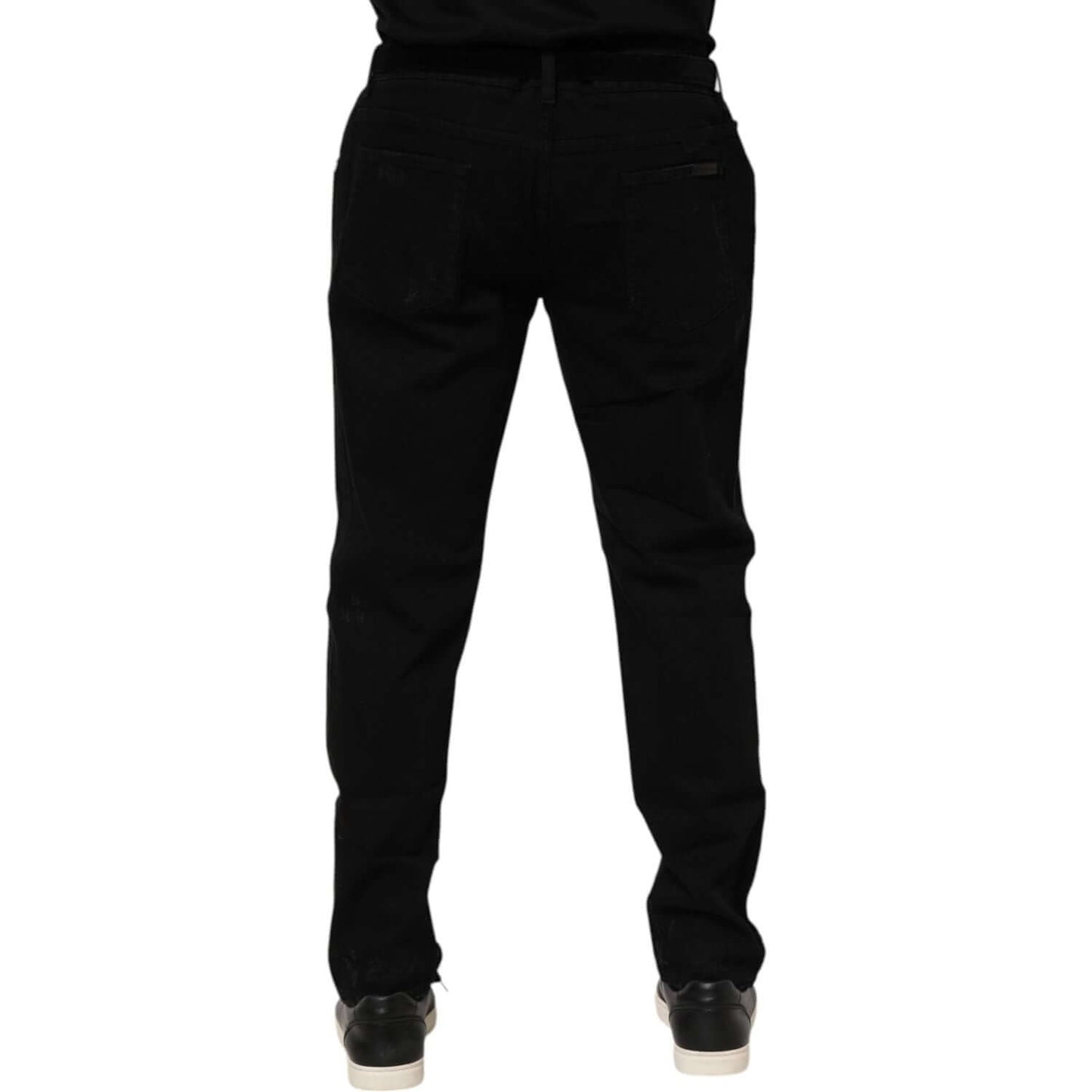 Dolce & Gabbana Black Cotton Skinny Men Denim Jeans PAN76414-58