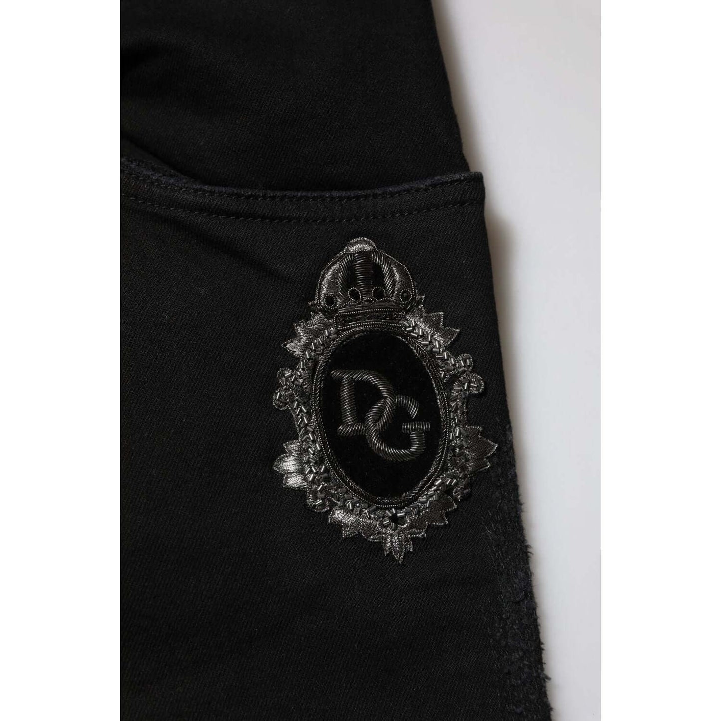 Dolce & Gabbana Black Cotton Skinny Men Denim Jeans PAN76414-58